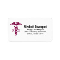 Red Red Caduceus Nurse Medical Symbol