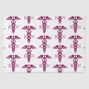 Red Red Caduceus Nurse Medical Symbol Tissue Paper