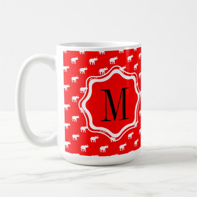 Red Red Elephant Coffee Mug (Left)
