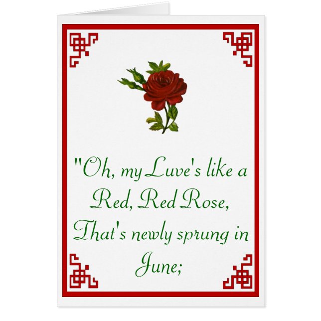 Red, Red Rose Card (Front)