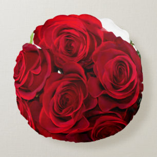 Red Red Rose Round Cushion