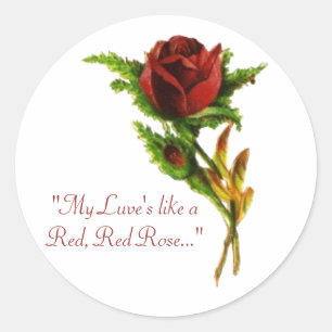 Red, Red Rose Sticker