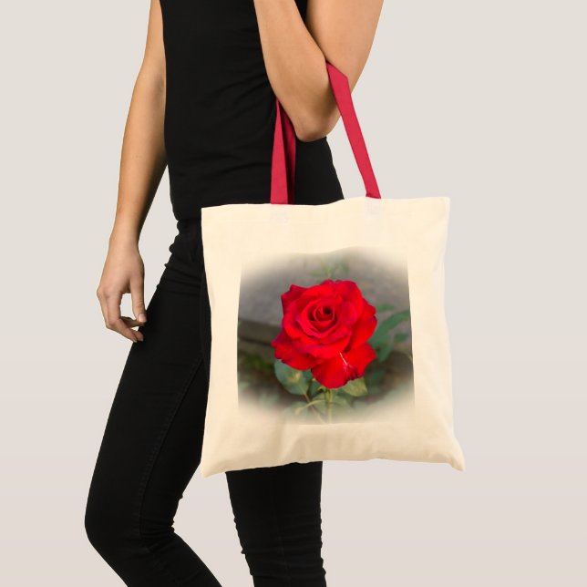 Red Red RoseBud Tote Bag (Front (Product))