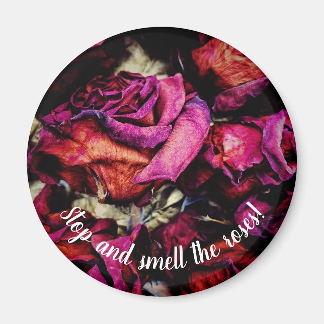 Red Red Roses Floral Magnet (Front)