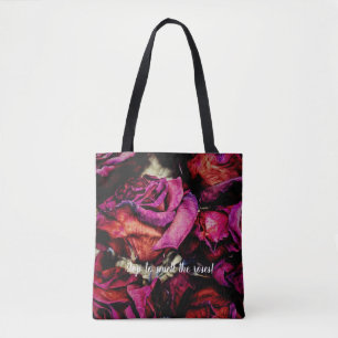 Red Red Roses Floral Tote Bag