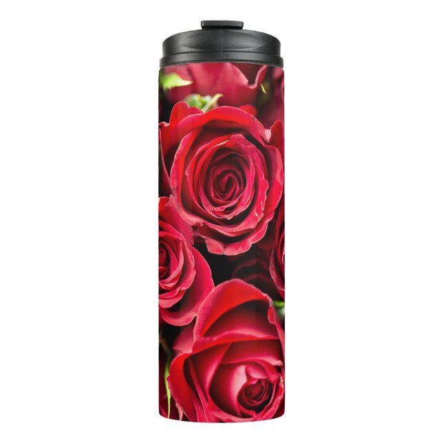 Red, red roses thermal tumbler (Front)