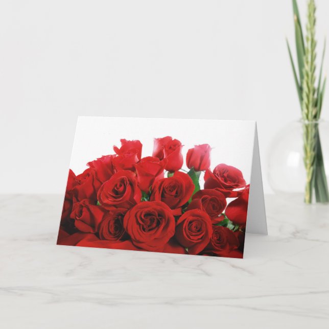 Red Red Roses Valentine's Day Card (Front)