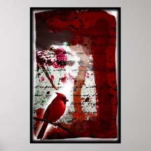 Red Redemption (Cardinal Abstract Art) Poster