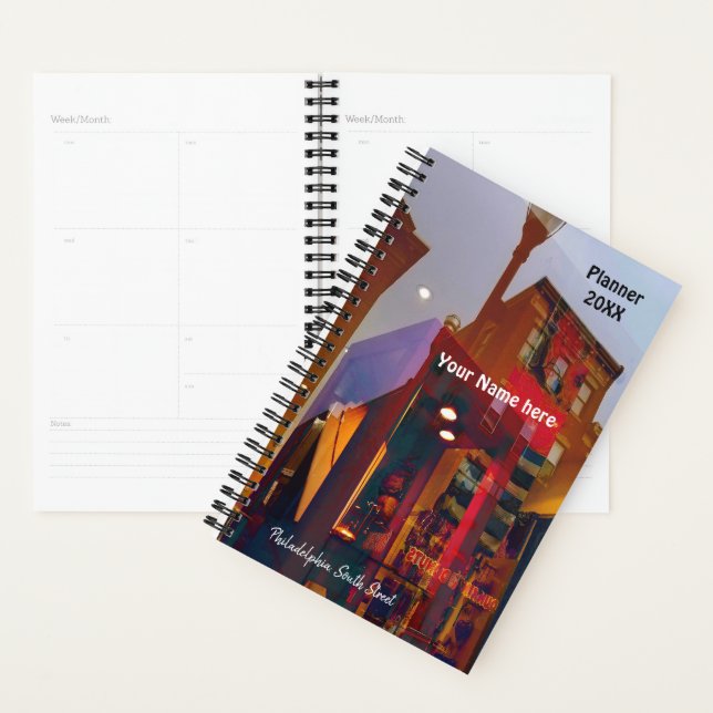 Red Reflections on the streets of Philadelphia Planner (Display)