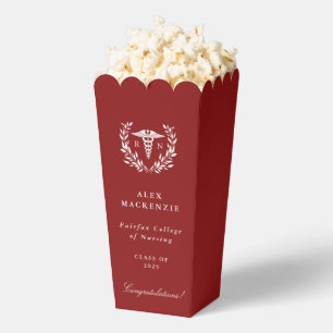 Red Registered Nurse + Caduceus Graduation Favour Box