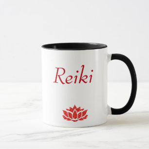 Red Reiki principles style Mug
