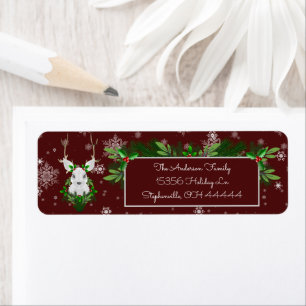 Red Reindeer Address Labels