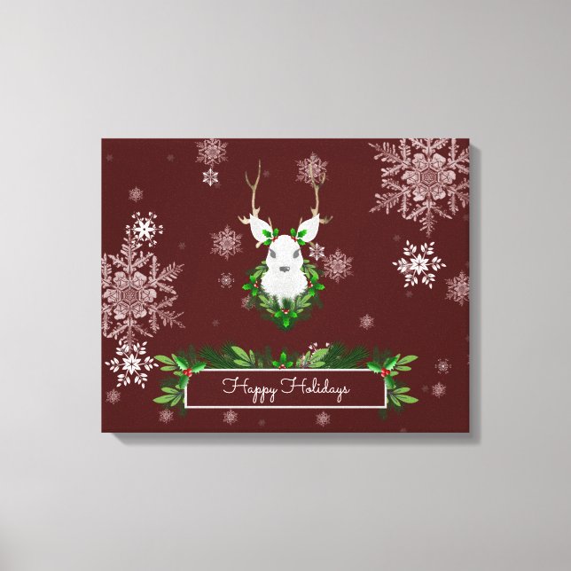 Red Reindeer Canvas Print (Front)