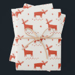 Red Reindeer Christmas | Festive Forest Animal Wrapping Paper Sheet<br><div class="desc">Make your holiday gifts extra special with these red Christmas wrapping paper sheets featuring a charming hand drawn reindeer pattern. The rich red colour and minimalist woodland design bring a rustic yet modern touch to your Christmas packaging. Perfect for wrapping small presents, stocking stuffers, gift baskets, and party favours with...</div>