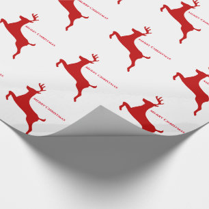 Red Reindeer Christmas Wrapping Paper