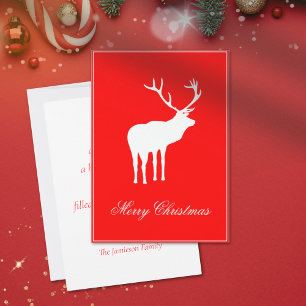 Red Reindeer Elegant Holiday Card