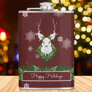 Red Reindeer Flask