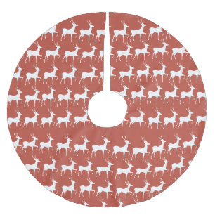 Red Reindeer Pattern Classic Christmas Tree Skirt
