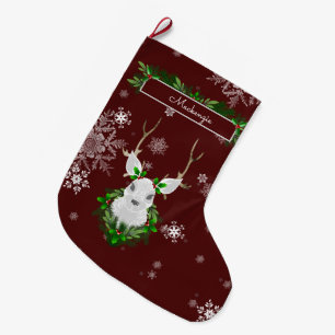 Red Reindeer Stocking
