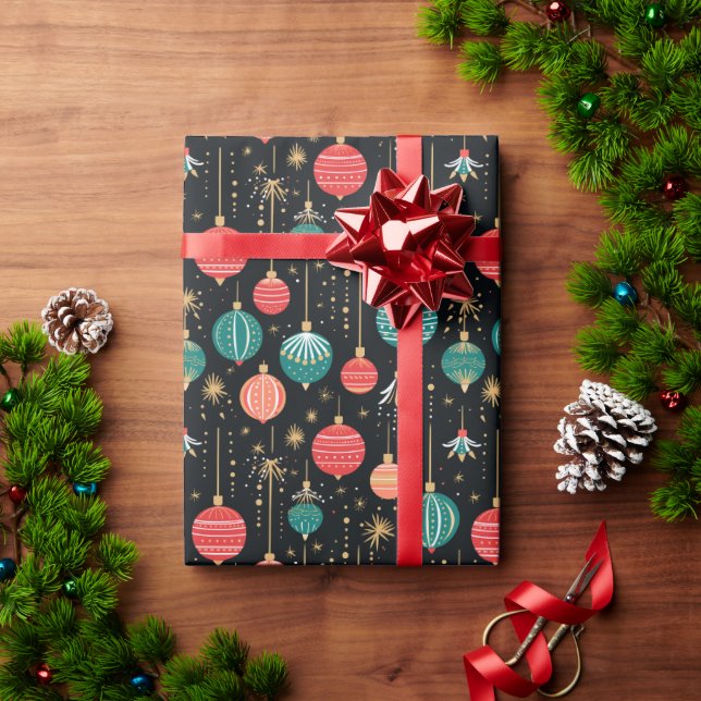 Red Reindeer Traditional Christmas Gift Wrap (Holiday Gift)
