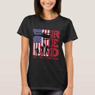Red Remember Everyone Deployed Flag Helicopter Mem T-Shirt