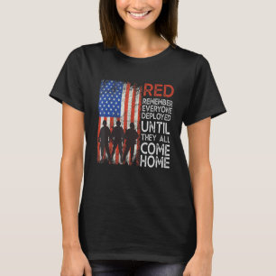 Red Remember Everyone Deployed Military Friday Wea T-Shirt