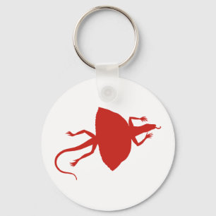 Red reptile key ring