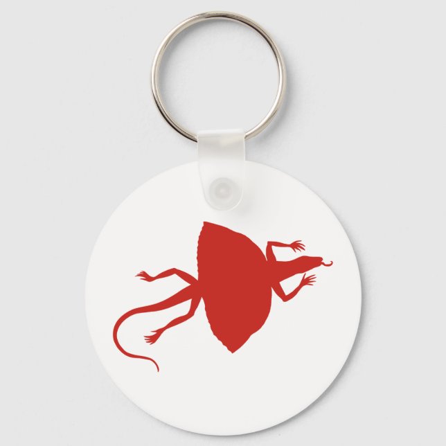 Red reptile key ring (Front)