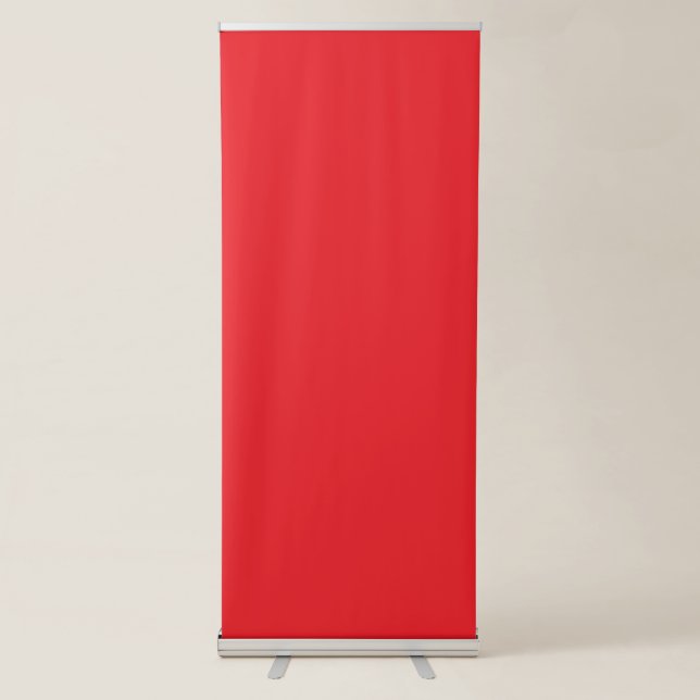 Red Retractable Banner Vertical Roll Up Display (Front)