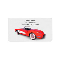 Red retro 1960 Corvette convertible