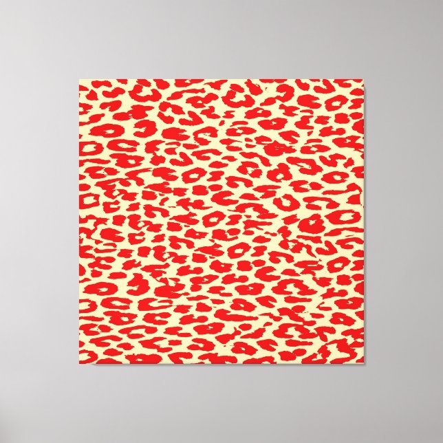 Red Retro Animal Print Skin Of Leopard (Front)