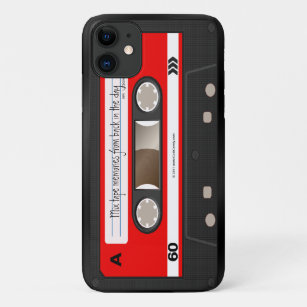 Red Retro Cassette Tape Personalised Case