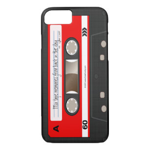 Red Retro Cassette Tape Personalised Cool Unique iPhone 8/7 Case