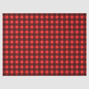 Red Retro Christmas Holiday Tartan Plaid Tissue Paper