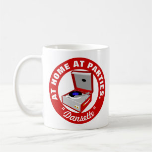Red Retro Dansette record player Coffee Mug