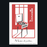 Red Retro Dansette record player Pop Art poster<br><div class="desc">Retro record player Pop Art poster</div>