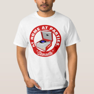 Red Retro Dansette  record player T-Shirt