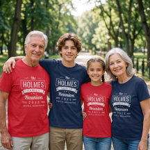 Red Retro Modern Matching Family Reunion