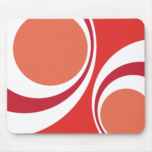 red retro mouse mat (Front)