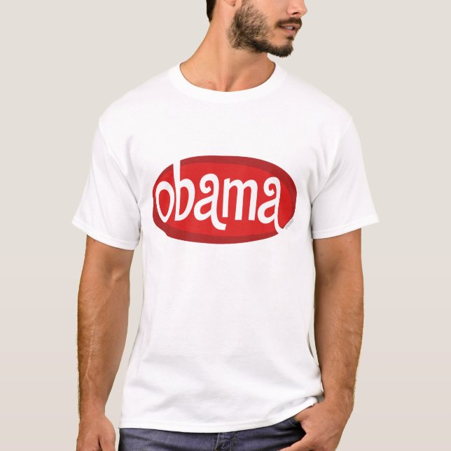 Red Retro Obama T-shirt (Front)