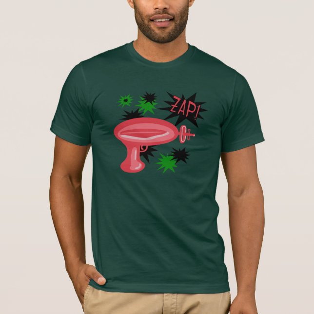 Red Retro Raygun T-Shirt (Front)