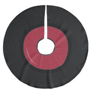 red Retro Vinyl Record Disc Tree skirt