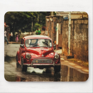 Red RetroMobile. Morris Minor Mouse Mat