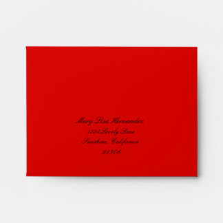 Red Return Address Envelope for RSVP