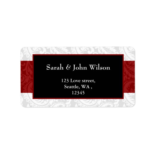 red, return address label (Front)