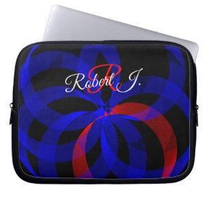 Red Revolving Accent Geometric Electronics Bag