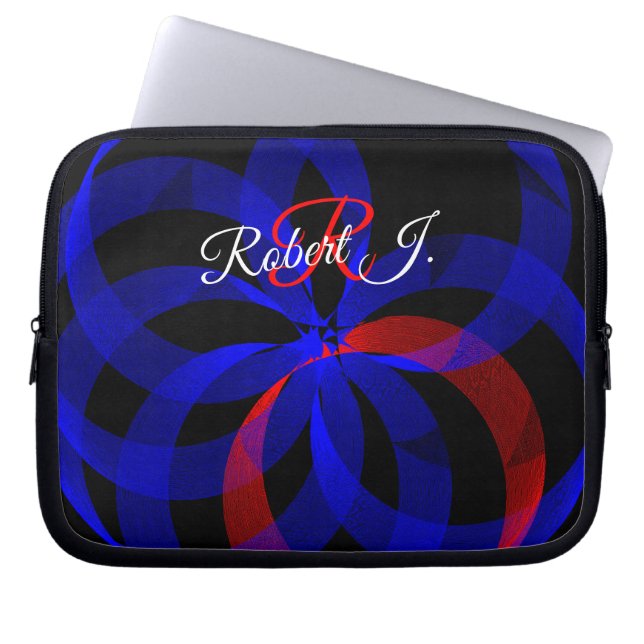 Red Revolving Accent Geometric Electronics Bag (Front)
