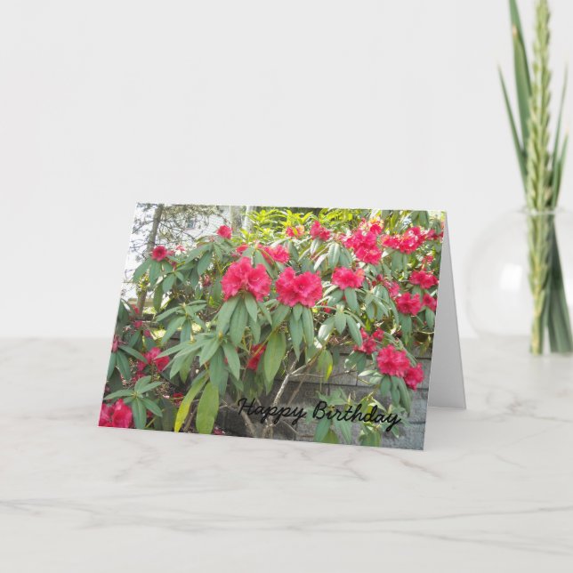 Red Rhododendron Card (Front)