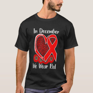 Red Ribbon Aids Awareness HIV Prevention Community T-Shirt