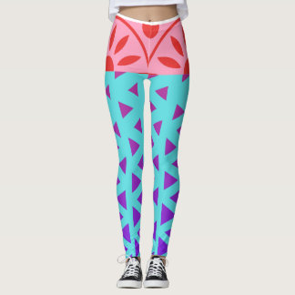 RED RIBBON AND BOW ON MULTI LEGGINGS